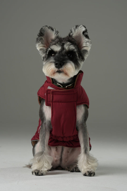 Reversible Dog Vest Jacket - Red Brown