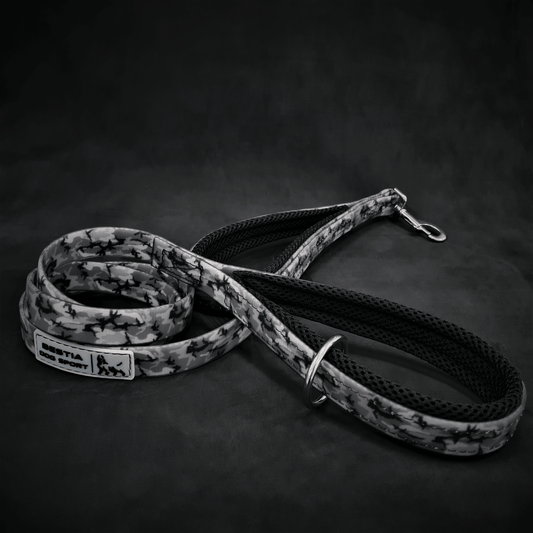 BESTIA DOG SPORT dual handle leash grey camo