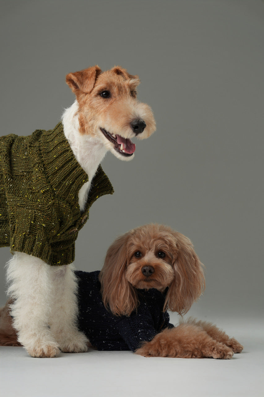 GLACIER PET SWEATER - OLIVE GREEN