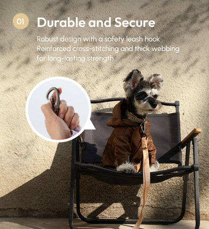 PADDED  ACTIVE  PET LEASH  - APRICOT