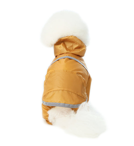 Ultralight Full covered hooded waterproof dog jacket - Yellow