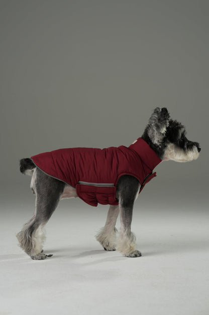 Reversible Dog Vest Jacket -  Red Brown